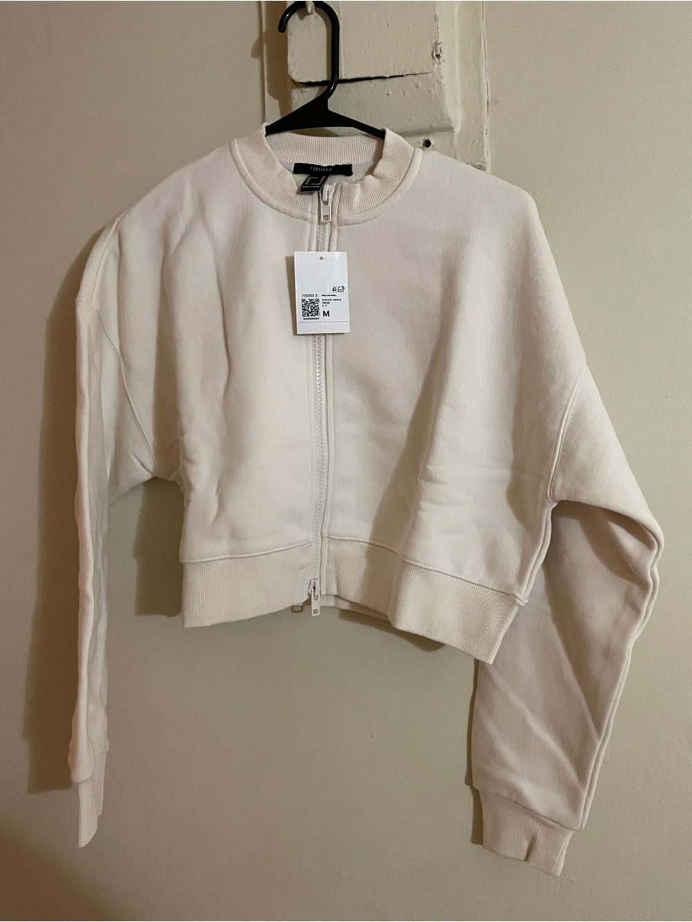 Zip-Front Cropped hoodie